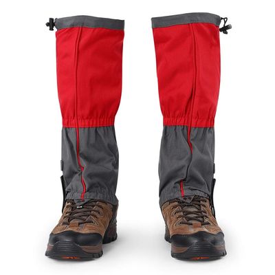 Grcfumo Ski Gaiter Shoe Boots Cover, Gaiters for Hiking Boots, Gaiters for Hiking for Ensuring Durability in Outdoor Activities Such As Hiking(Red)