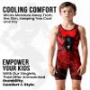 Exxact Sports Sublimated Youth Wrestling Singlet For Boys, Premium Powerlifting Singlet, Kids Wrestling Singlets For Training (YM, Spider) view 4