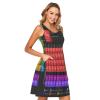 ALAZA Chemistry Periodic Table Black Women Summer Dresses Casual Sleeveless Sundress with Pockets Tank Dress L view 2
