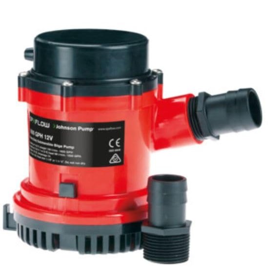 Bilge Pump 1600 GPH 12V Stainless Steel With Check Valve