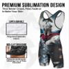 Exxact Sports Sublimated Men's Wrestling Singlet, High-Performance Powerlifting Singlet, Wrestling Singlets for Men (AS, Gladiator) view 2