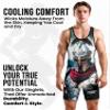 Exxact Sports Sublimated Men's Wrestling Singlet, High-Performance Powerlifting Singlet, Wrestling Singlets for Men (AS, Gladiator) view 4