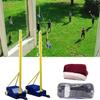 Volleyball Poles with Net Heavy Duty Volleyball/Badminton 2 in 1 Net Set for Outdoor Backyard 20 ft Long, Height Adjustable for Men Women Adult Youth view 1