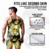 Exxact Sports Sublimated Men's Wrestling Singlet, High-Performance Powerlifting Singlet, Wrestling Singlets for Men (AS, Skull) view 3