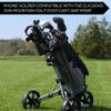 Black Harp Golf Push Cart Phone Holder - Silicone Phone Mount Compatible with Clicgear, Sun Mountain, Caddytek, Rovic, Caddy, Bag Boy & More- Golf Push Cart Accessories for Cell Phones view 4