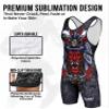Exxact Sports Sublimated Men's Wrestling Singlet, High-Performance Powerlifting Singlet, Wrestling Singlets for Men (AM, Samurai) view 2