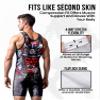 Exxact Sports Sublimated Men's Wrestling Singlet, High-Performance Powerlifting Singlet, Wrestling Singlets for Men (AM, Samurai) view 3