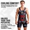 Exxact Sports Sublimated Men's Wrestling Singlet, High-Performance Powerlifting Singlet, Wrestling Singlets for Men (AM, Samurai) view 4