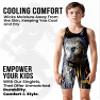 Exxact Sports Sublimated Youth Wrestling Singlet For Boys, Premium Powerlifting Singlet, Kids Wrestling Singlets For Training (YS, Black Lion) view 4