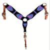 Cheval's International Wool Handmade Western Mohair Breast Collar for Horse Riding Accessories (Multicolor_Pony_Design4)