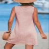 CUPSHE Women Beach Cover Ups Waffle Knit Sleeveless Tank Cover Ups for Swimwear Dusty Pink Small view 2