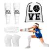 Gosodeny 6 Pcs Volleyball Accessories, Include Volleyball Knee Pads Arm Sleeves Drawstring Bag Softball Headbands Volleyball Protection Equipment Gifts for Women Teens Girls Boys Training view 1