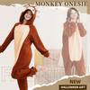 ZephyrPourset Adult Onesie Pajamas Animal Monkey Halloween Cosplay Costume One-piece Sleepwear Homewear XL view 3