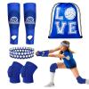 Gosodeny 6 Pcs Volleyball Accessories, Include Volleyball Knee Pads Arm Sleeves Drawstring Bag Softball Headbands Volleyball Protection Equipment Gifts view 1