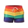 Mens Rainbow Shorts Gay Pride See Through Mesh Shorts Sexy Elastic Waist Strechy Breathable Underwear, Mens Shorts Summer Shorts for Men Casual Shorts Active Sports Shorts(Rainbow 2,Small) view 4
