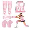 Gosodeny 6 Pcs Volleyball Accessories, Include Volleyball Knee Pads Arm Sleeves Drawstring Bag Softball Headbands Volleyball Protection Equipment Gifts for Women Teens Girls Boys Training view 1