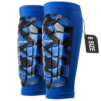 Soccer Shin Guards Kids Youth, Ski Shin Guard Sleeves for Boys Girls Adults Men Women, Protective Soccer Equipment for 2-18 Years Old Boys Girls, High Impact Resistant Breathable Comfortable(Blue,XL)