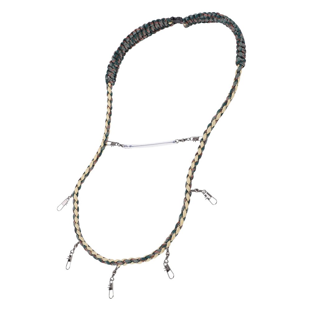 Akozon Fly Fishing Lanyard, Fly Fishing Nylon Braided Lanyard Necklace Fishing Nipper Patch Forcep Tippet Holder Fly Fishing Tools