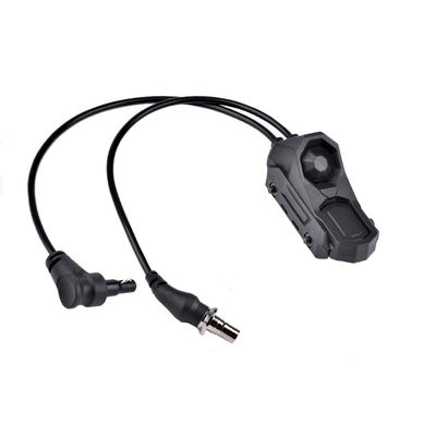 okyass Tactical Modular Dual Wire Button Remote Activation Pressure Switch Light Accessories for M300 M600 PEQ15/A2 Series Scout Light and Tactical Flashlight (Crane Laser+SF Plug BK)