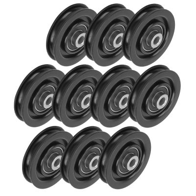 Akozon 10pcs HighQuality Nylon Iron Fitness Bearing Pulley - Home Gym Attachments, Exercise Strength Training Accessory -, Suitable for Health, Family (90mm)