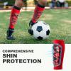 Soccer Shin Guards Kids Youth, Ski Shin Guard Sleeves for Boys Girls Adults Men Women, Protective Soccer Equipment for 2-18 Years Old Boys Girls, High Impact Resistant Breathable Comfortable(Red,XXS) view 3