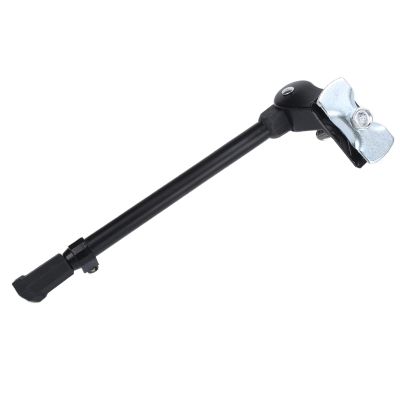 Akozon Adjustable Kickstand, Aluminum Alloy Center Mount Kickstands, Suitable for 24-27 Inch Road Mountain Bikes with Load Capacity Up to 55lbs (Black)