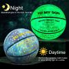 MILACHIC Personalized Basketball, Customized Glow in The Dark Basketball Gift, Glowing Basketballs Blue Size 7(29.5") Indoor Outdoor view 3