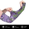 SSIMOO Purple Lavender Floral Flowers Print Adult Cooling Sports Sleeve,Perfect For Outdoor Activities, Black view 3