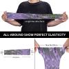 SSIMOO Purple Lavender Floral Flowers Print Adult Cooling Sports Sleeve,Perfect For Outdoor Activities, Black view 4