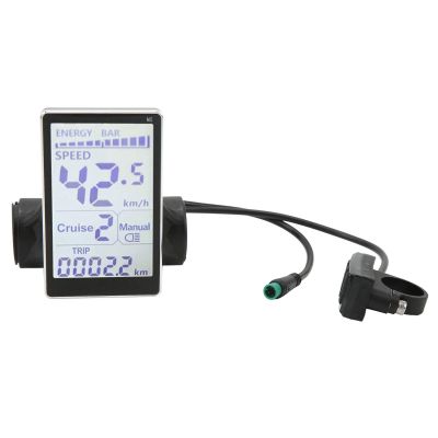 Akozon Electric LCD Meter, 5 Pin 24V 36V 48V 60V Universal E Scooter M5 LCD Panel Screen, Easy to Install, Suitable for 31.8mm & 22.2mm Electric Bikes,