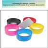 5Pcs Black Tennis Racket Handle Rubber Ring Stretchy Tennis Racquet Band Overgrips, Racket Grips Racquet Accessories view 3