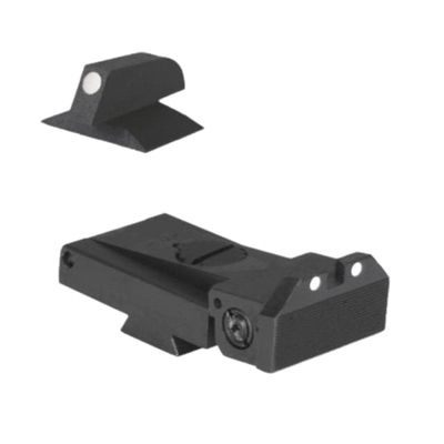 Kensight LPA TRT Arctic White Dot Serrated Beveled Blade Adjustable Target 1911 Rear 970-056