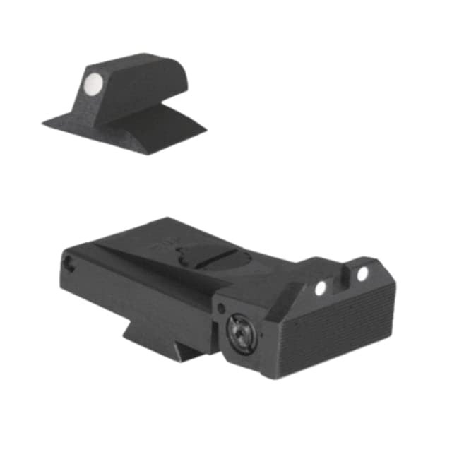 Kensight LPA TRT Arctic White Dot Serrated Beveled Blade Adjustable Target 1911 Rear 970-056