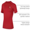 Konrunppy Boys Compression Shirts Short Sleeve Youth Kids Football Basketball Undershirt Qucik Dry Athletic Workout T-Shirt (Red,Small) view 4