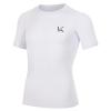 Konrunppy Boys Compression Shirts Short Sleeve Youth Kids Football Basketball Undershirt Qucik Dry Athletic Workout T-Shirt (White,Small) view 1