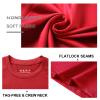 Konrunppy Boys Compression Shirts Short Sleeve Youth Kids Football Basketball Undershirt Qucik Dry Athletic Workout T-Shirt (Red,Medium) view 4