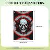 Red and Black Evil Ghost Golf Exercise Towel - Soft, Breathable, and Quick-Drying for Gym, Sports, Yoga, and More - 24x16in view 4