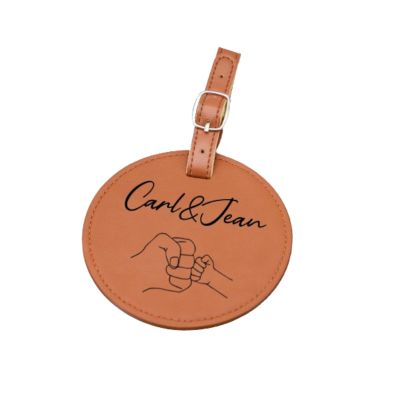 Customized PU Leather Golf Bag Tag with Tees - Personalized Engraved Golf Tee Holder for Men/Women - Golf Accessories Gift for Dad/Husband/Father's Day