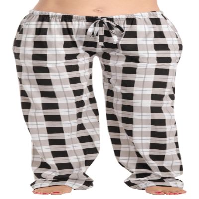 Just Love Women 100% Cotton Pajama Pants 7049-10018-BLK-3X-SIOC