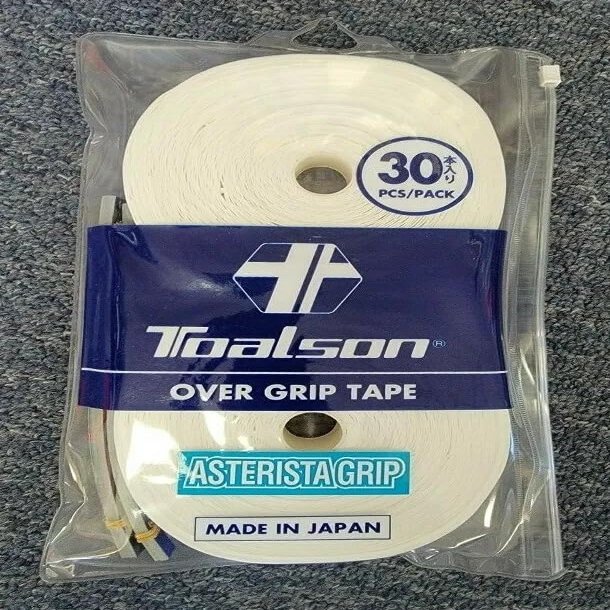 Tennis Spectrum Toalson Asterista Grip Over Grip 30 Pack White (Made in Japan)