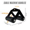 Arm Wrestling Handles, Fat Armwresting Training Equipment Lat Pulldown Attachments D Handle, V Bar Cable Machine Attachments, Gym Handles for Forearm, Wrist Strength Training Equipment (Large Grip) view 2
