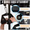 Arm Wrestling Handles, Fat Armwresting Training Equipment Lat Pulldown Attachments D Handle, V Bar Cable Machine Attachments, Gym Handles for Forearm, Wrist Strength Training Equipment (Large Grip) view 4