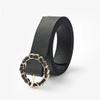 Hcclijo Women's Men's Waist Luxury Jeans Circle Metal Decorative Button Elegant Casual Style view 4