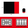 NiKiBysh Outdoor Pocket Blanket Extra Large Beach Blanket Sandproof 82x 78for 4-6 Adults Compact Foldable Quick Drying Lightweight Picnic Blankets Waterproof with 4 Stakes & Bag (Black+Red) view 4