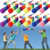 Leyndo 12 Pcs 26 Inch Throw and Catch Balls with Rainbow Tail, Soft Sports Play Comet Balls Playground Toys Bulk for Kids Adults Games and Activities Fun Throwing School (Vivid) view 1