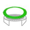 SUOGROLI Replacement Trampoline Surround Pad 12ft 13ft 14ft 15ft 16ft Waterproof Safety Guard Spring Cover Universal Trampoline Accessories,15FT,Green view 1