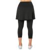 Xioker Women Athletic Skirts with Leggings,Skirted Leggings Skorts with Pockets(Black Charcoal 3XL) view 3