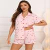Anjue Women Pajama Sets Button Down Sleepwear for Women Womens Pj Plus Size Pajamas Bridesmaid Pj Set Bride Pajamas view 4