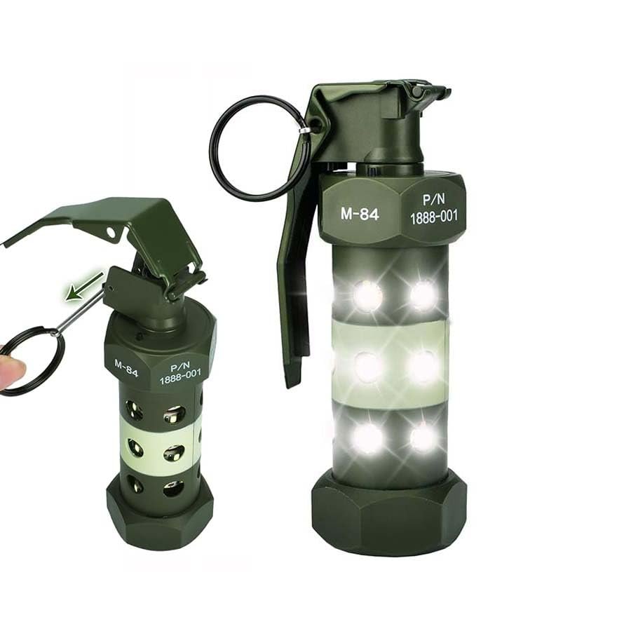 CS Airsoft Flashbang Flashlight Cosplay Movie Props Tactical Outdoor Portable Lantern Survival Strobe LED Lamp Camping Light