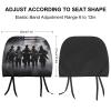 Grunge American Army Soldiers with Flag Universal Car Headrest Cover Car Seat Head Rest Protector Fit All Car Interior Auto Accessories 2 PCS view 2